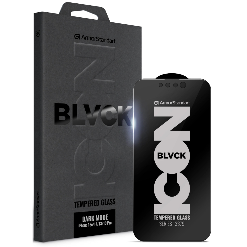 Скло захисне Armorstandart Dark Mode Apple iPhone 16e/14/13/13 Pro (ARM85814) - зображення 1