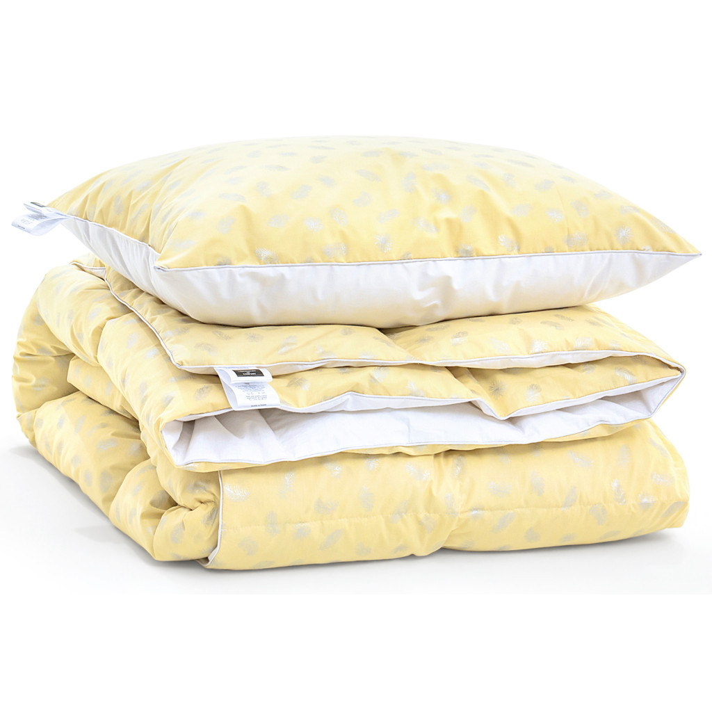 Ковдра MirSon Набір пуховий №2102 Bio-Beige Зима 90% пух 172х205 + подушка 50х70 середня (2200003022926) - зображення 4