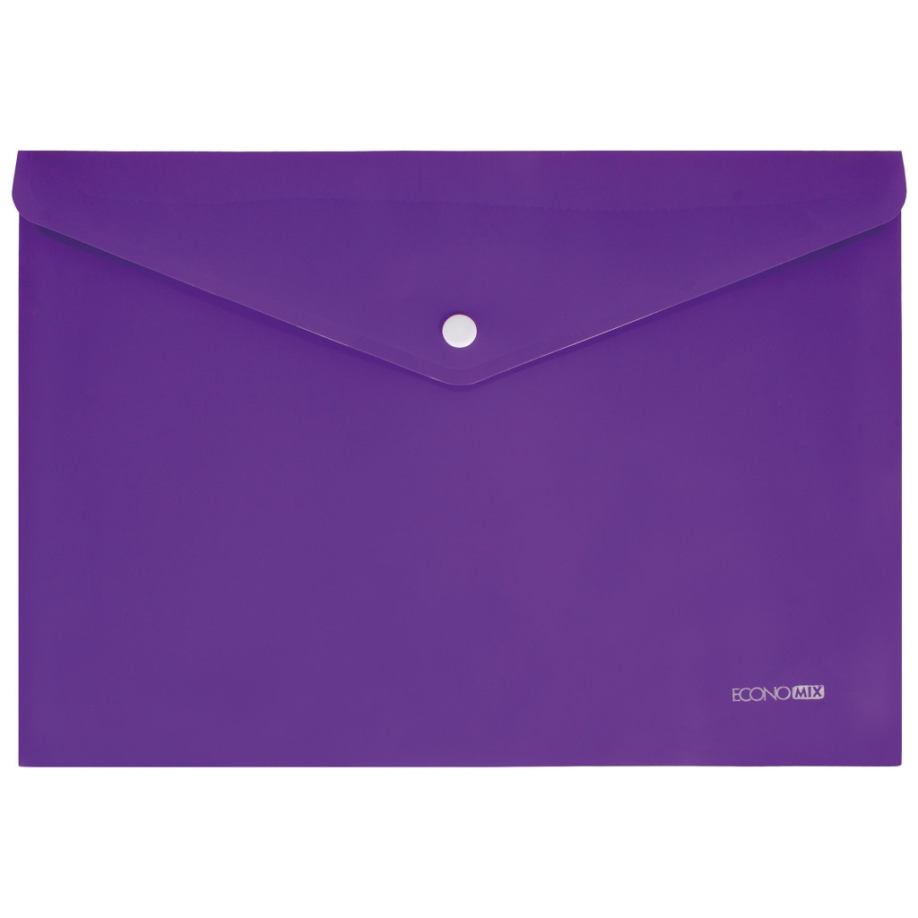 Папка - конверт Economix А4 180 мкм, непрозора, фактура "помаранч", фіолетова (E31305-58) - зображення 1