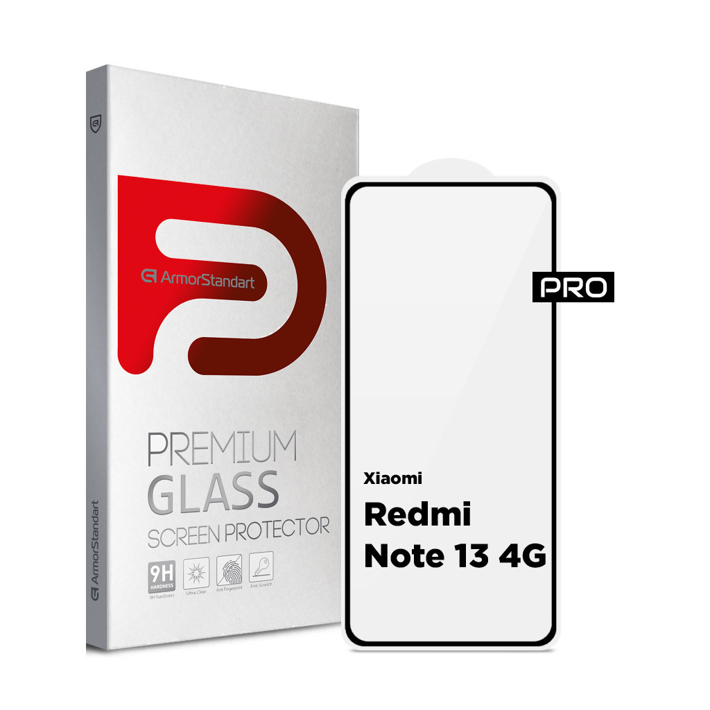 Скло захисне Armorstandart Pro Xiaomi Redmi Note 13 4G Black (ARM72434) - зображення 1