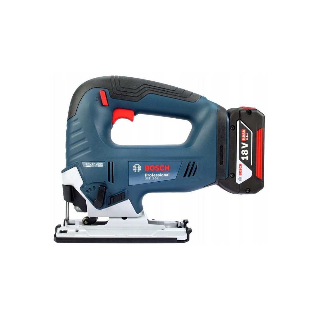 Електролобзик Bosch GST 185-LI, 18В, 4Аг, 0-3500 об/хв, хід 26мм, кейс (0.601.5B3.023) - изображение 3