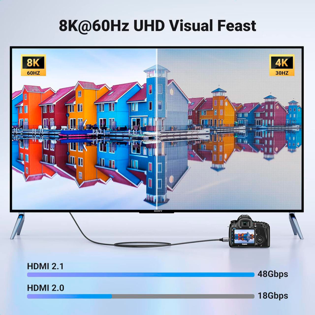 Кабель мультимедійний HDMI M to HDMI mini M 2.0m 8K HD163 black UGREEN (15515) - зображення 2