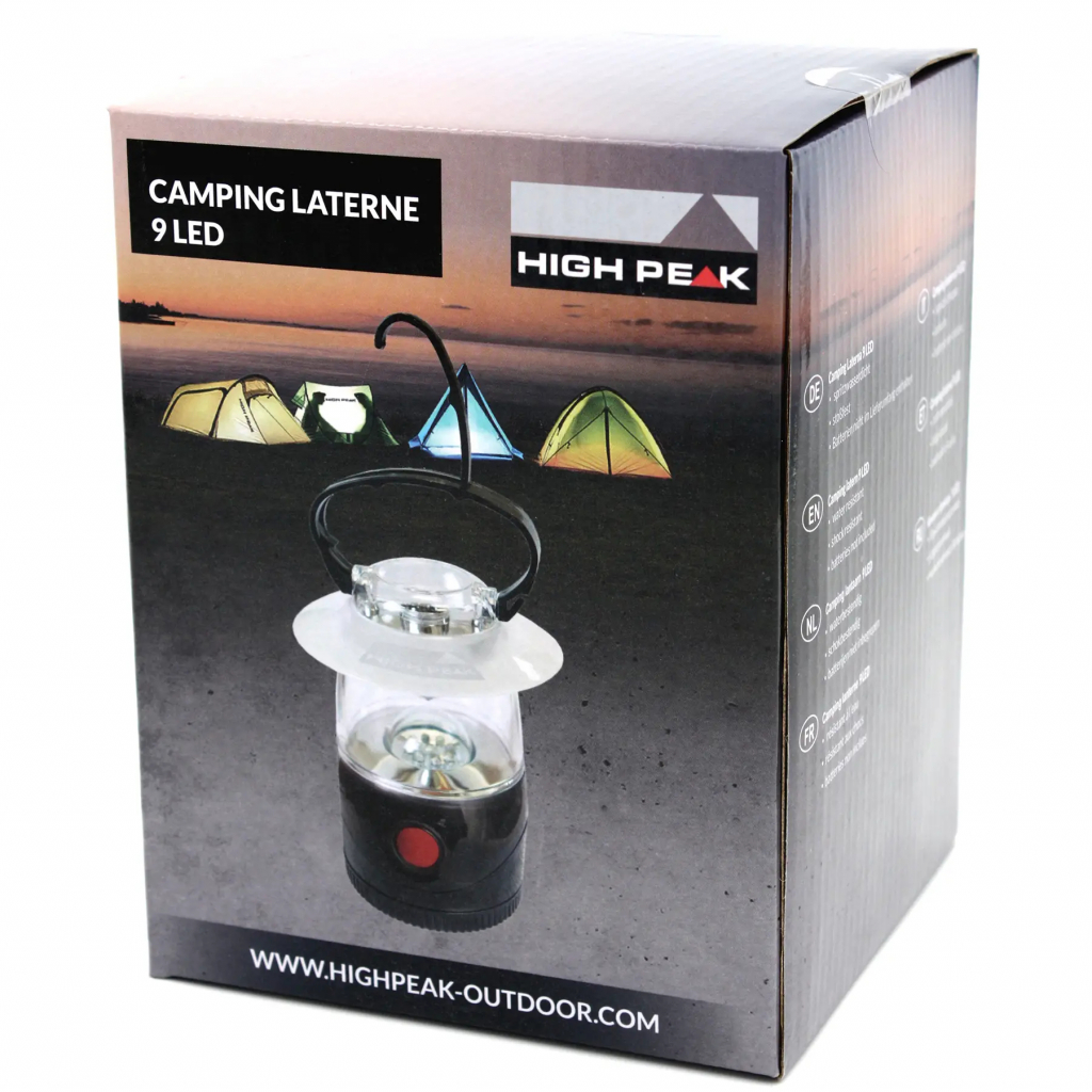 Ліхтар High Peak Camping Lantern 9 LED Black (929194) - зображення 2