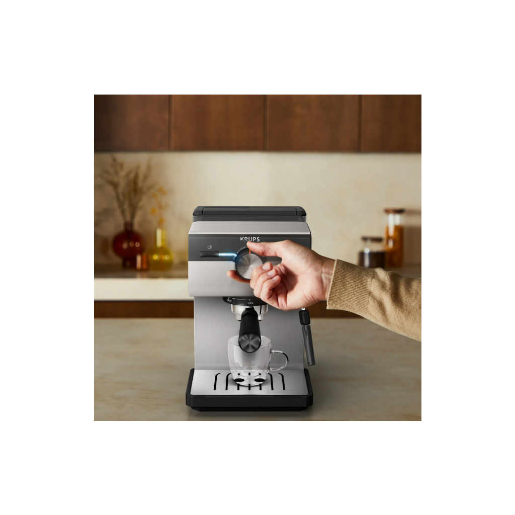 Ріжкова кавоварка еспресо Krups XP381B10 - зображення 8