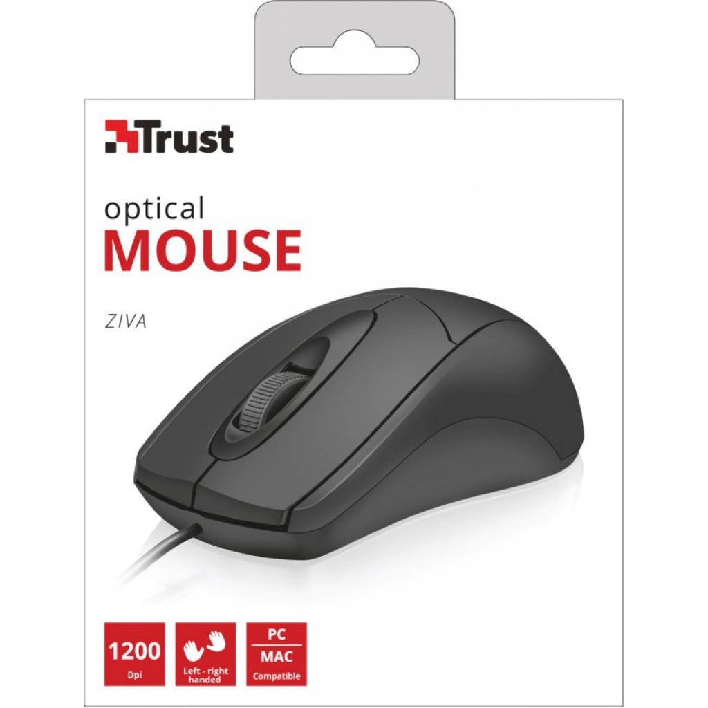 Мишка Trust Ziva Optical mouse Black USB (21947) - зображення 4