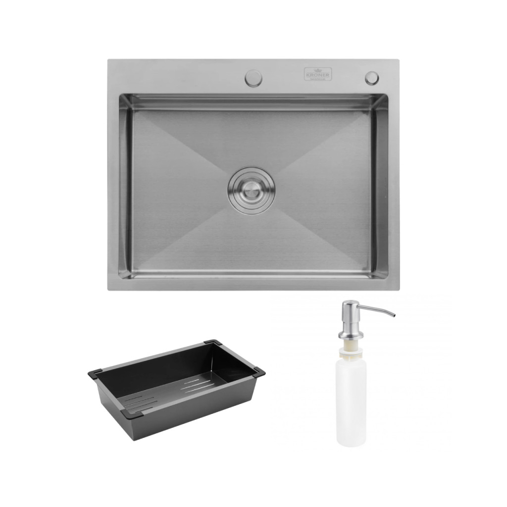 Мийка кухонна Kroner KRPGeburstet-6350HM (CV031452) - зображення 1