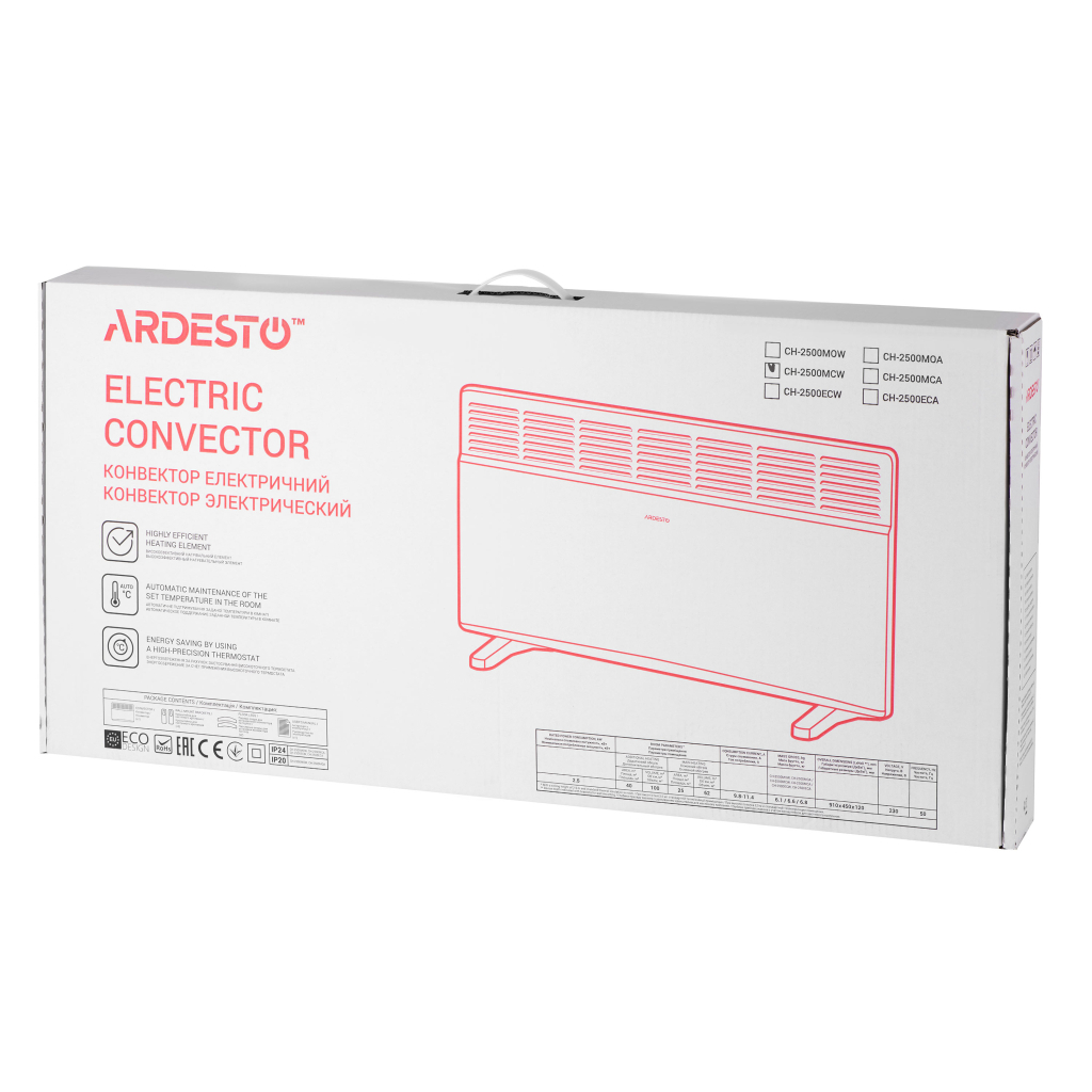 Обігрівач Ardesto CH-2500MCW - зображення 8