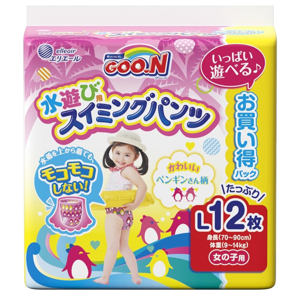 Підгузки GOO.N Трусики для плавання для дівчаток 9-14 кг, L 12 шт (853666) - зображення 1