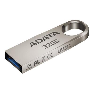 USB флеш накопичувач ADATA 32GB UV310 Metal Silver USB 3.1 (AUV310-32G-RGD) - зображення 2