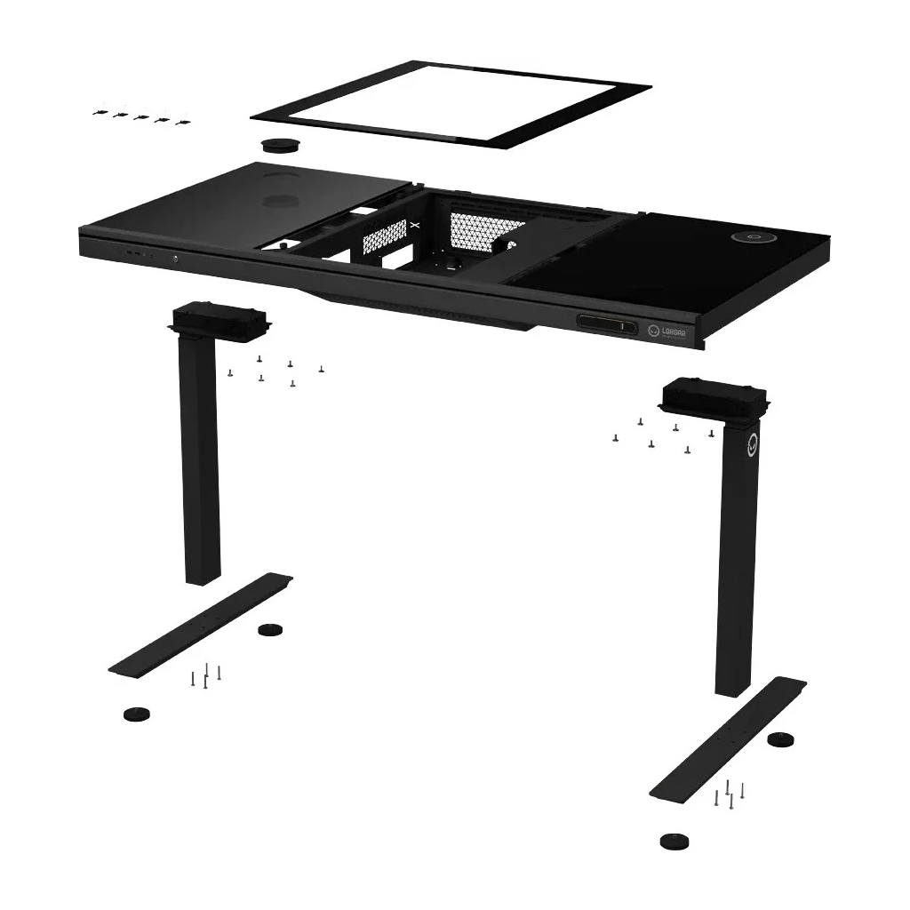 Комп'ютерний стіл Lorgar ELITE 90G Glass Black (LRG-DE90G) - изображение 5