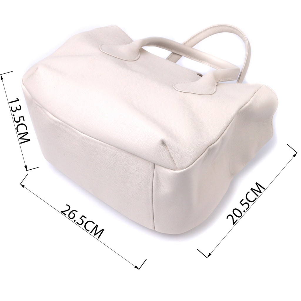 Сумка Shvigel З натуральної шкіри Бежева (22830) - зображення 3