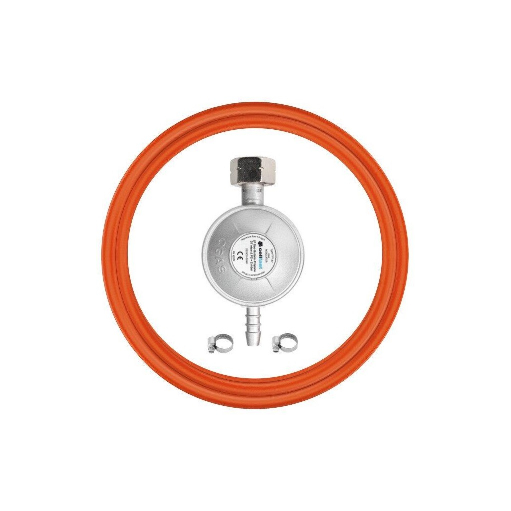 Комплект для підключення газового обладнання Cellfast шланг 1,5 м, редуктор тип KLF G12 (52-505) - изображение 1