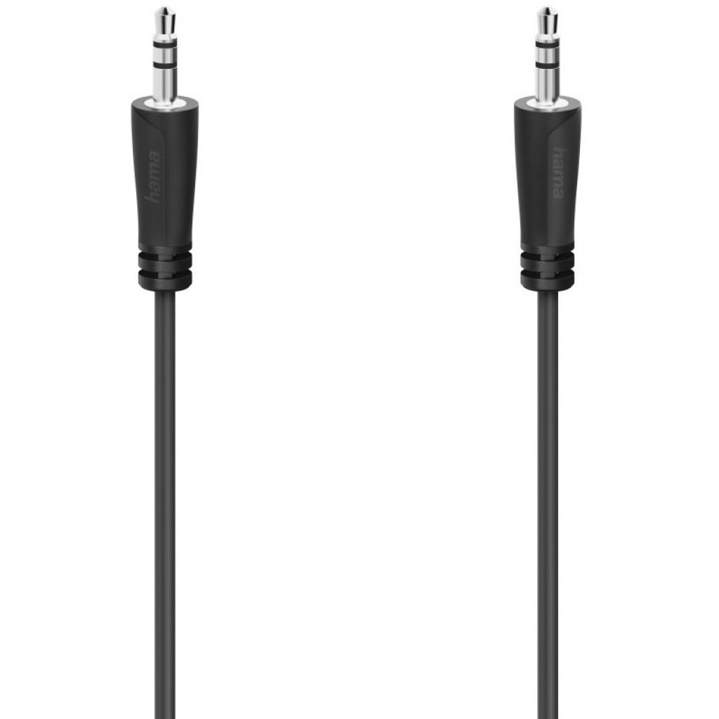Кабель мультимедійний 3.5mm M to 3.5mm M 3.0m Black Hama (00205115) - зображення 1