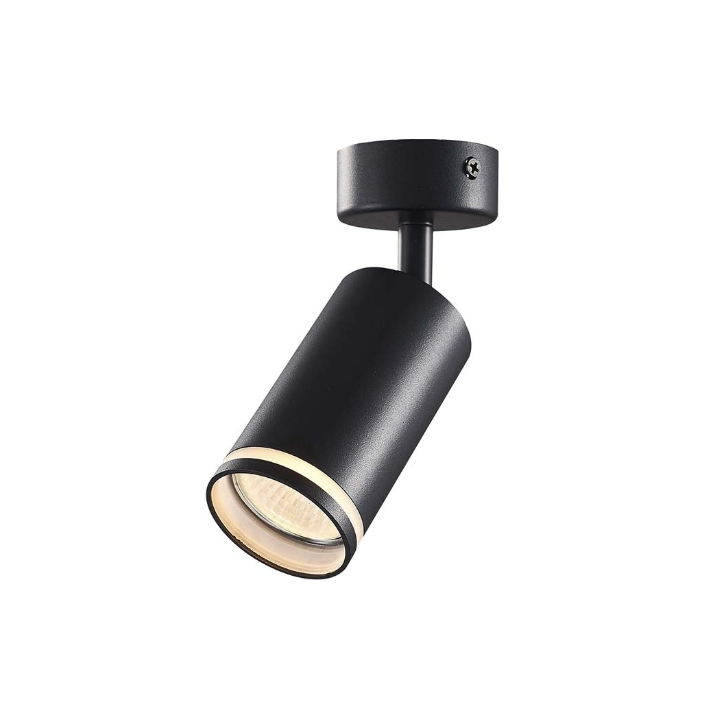 Світильник точковий Videx під лампу GU10 SPF05B накладний поворотний чорний (VL-SPF05B-B) - изображение 1