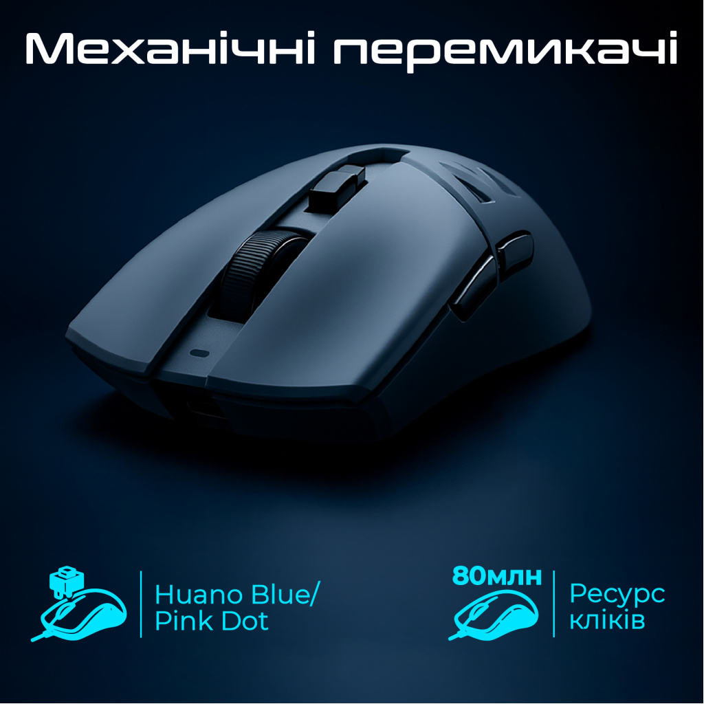 Мишка RAWM SA-SL01C Wireless/Bluetooth White (SA-SL01C.white) - зображення 4