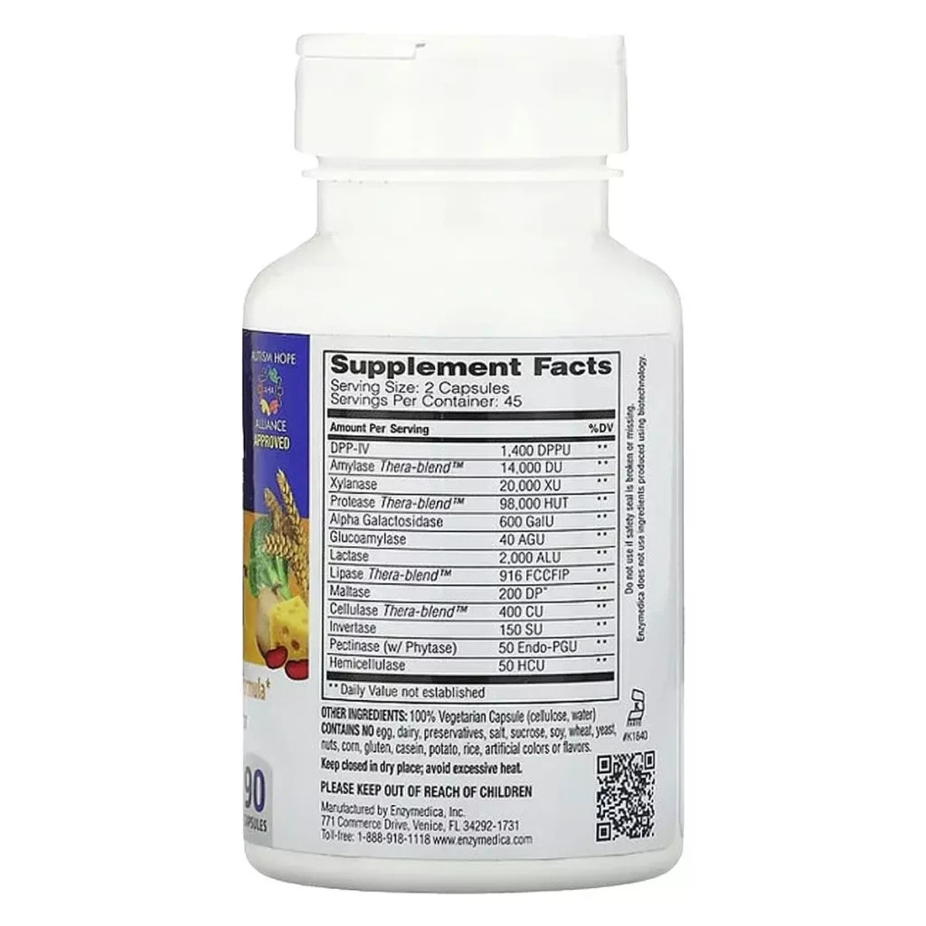 Пробіотики Enzymedica Травні ферменти, Digest Spectrum, 90 капсул (ENZ-29171) - зображення 2