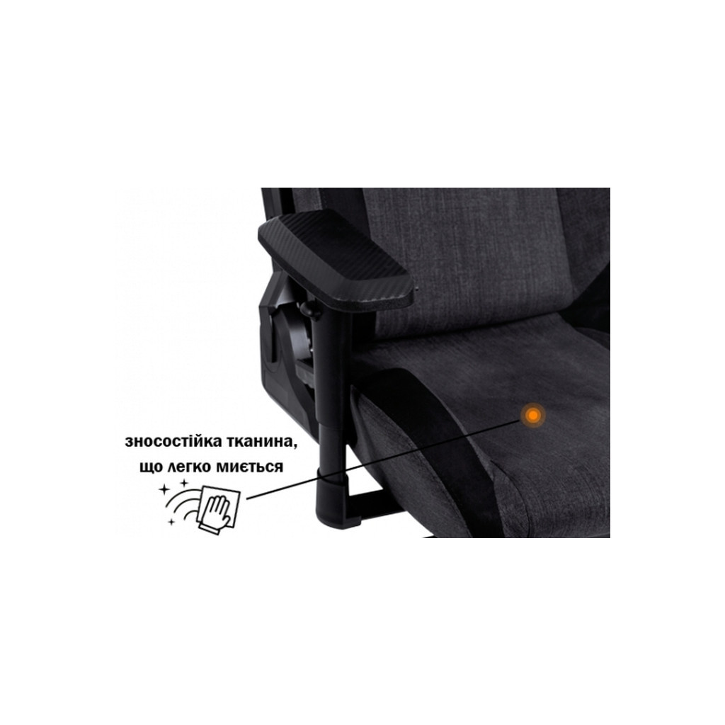 Крісло ігрове GT Racer X-8005 Dark Gray/Black Suede - изображение 7