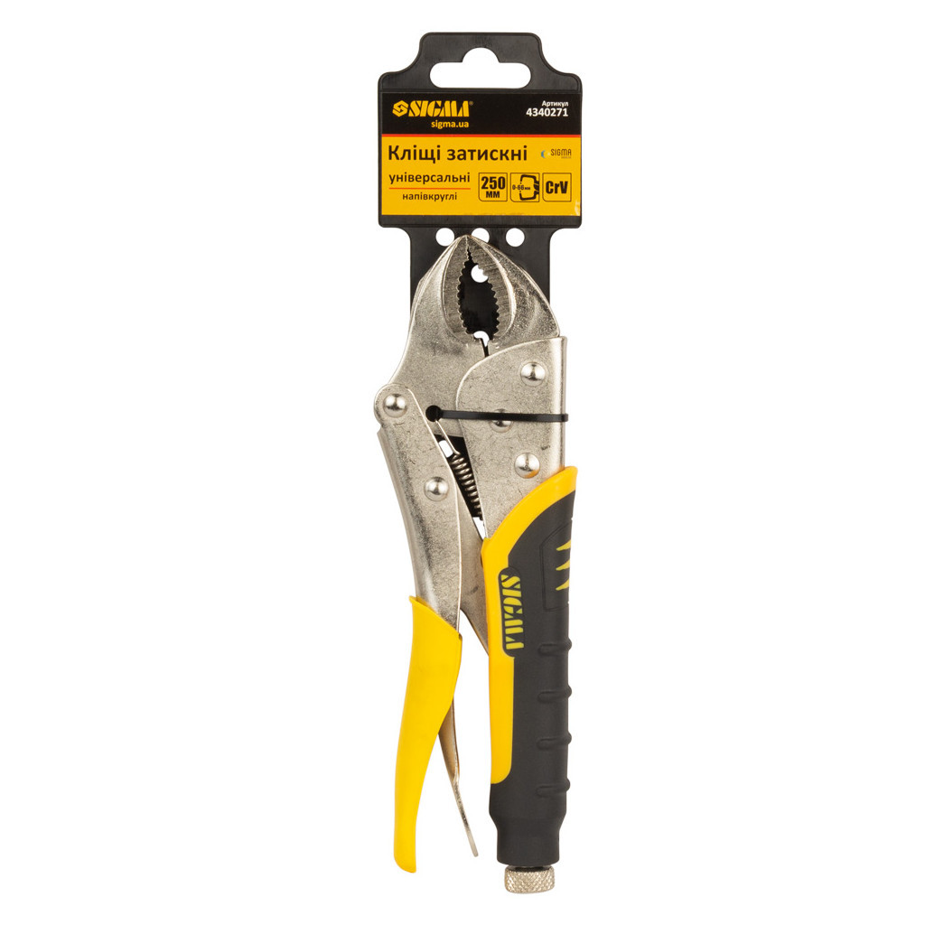 Кліщі Sigma затискні універсальні напівкруглі 250мм CrV (4340271) - изображение 9