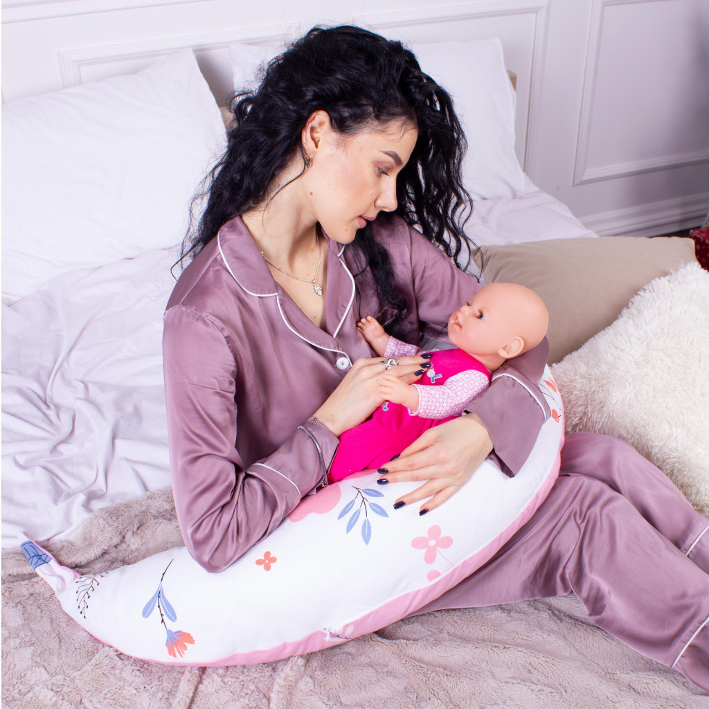 Подушка MirSon для вагітних та годування №8311 Print Line 20-0003 Abelie Бязь 30х170х20 см (2200006200369) - зображення 7