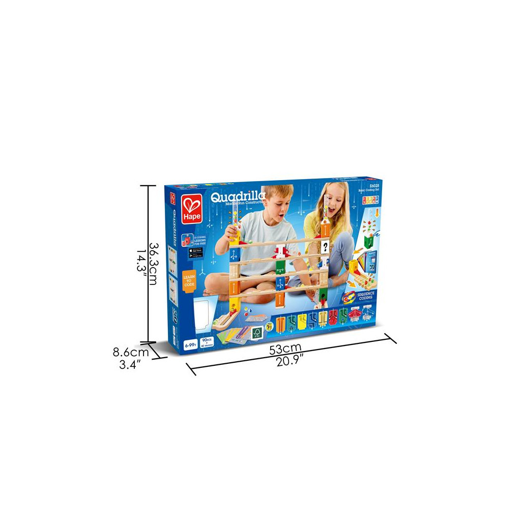 Конструктор Hape лабіринт Quadrilla Програмування основи 130 елементів (E6028) - зображення 4