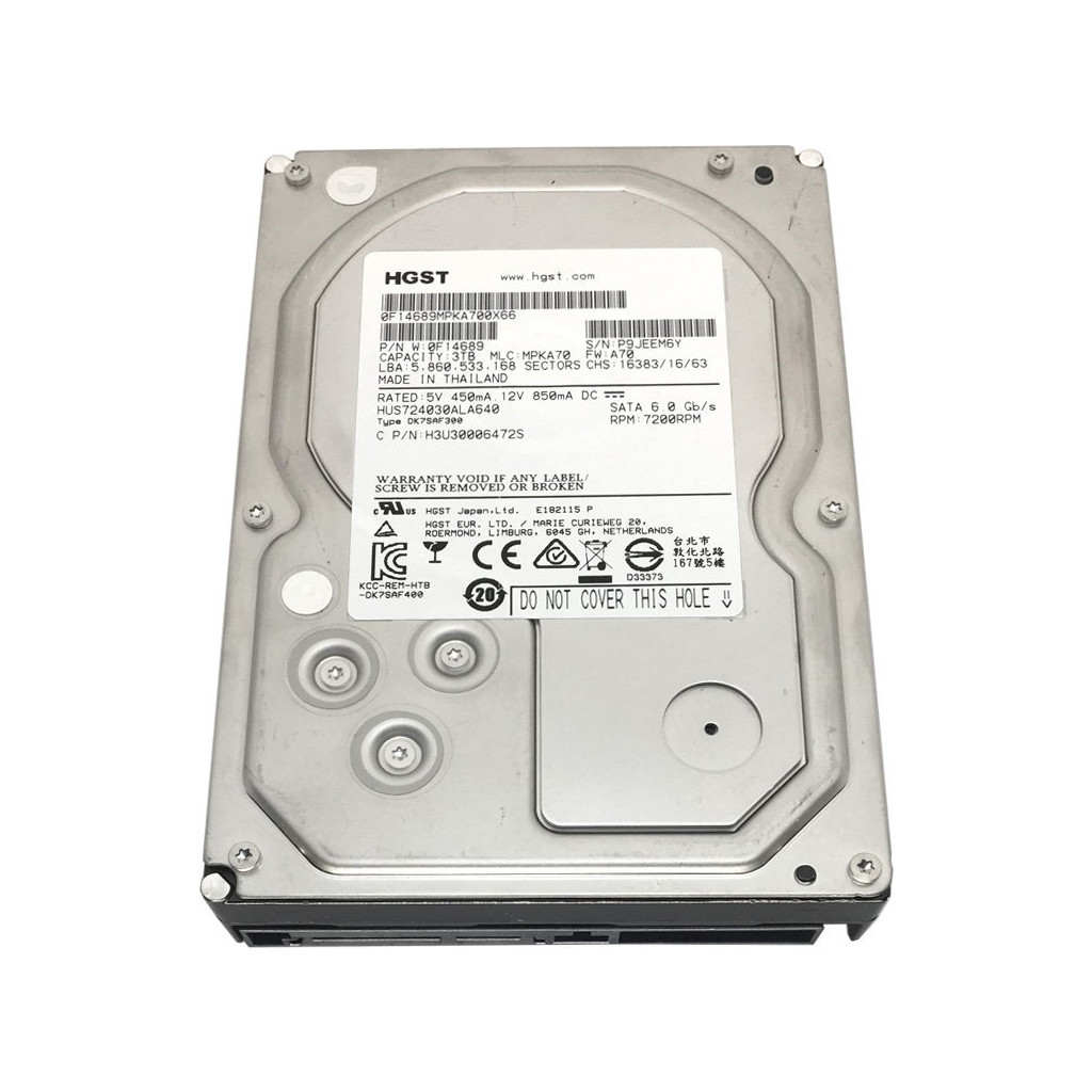 Жорсткий диск 3.5" 3TB WDC Hitachi HGST (# HUS724030ALA640 #) - зображення 1