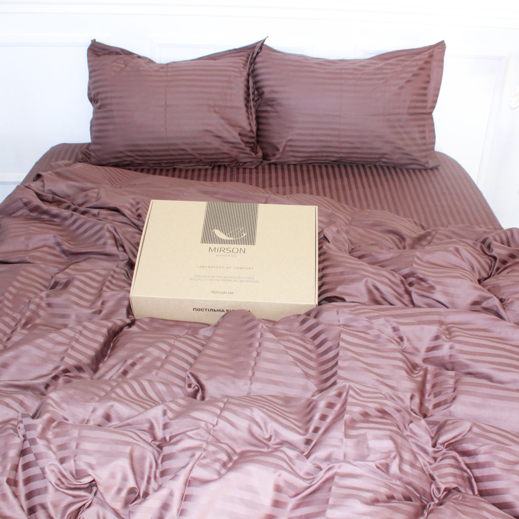 Постільна білизна MirSon Satin 30-0006DarkBrown 160х220 Сімейний (2200005249499) - изображение 2