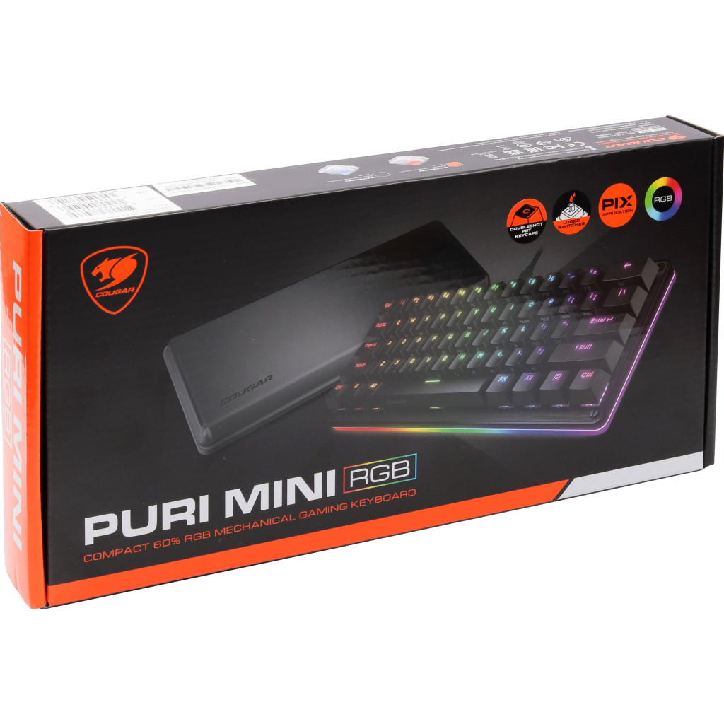 Клавіатура Cougar Puri Mini RGB USB Black (Puri Mini RGB) - зображення 9
