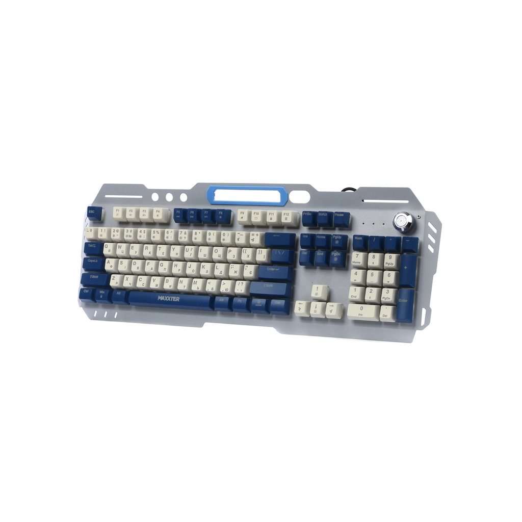 Клавіатура Maxxter KBG-RGB-01-UA RGB USB Metal (KBG-RGB-01-UA) - зображення 3