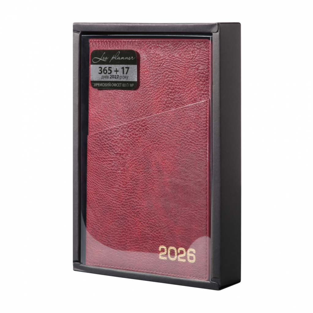 Тижневик Leo planner А5 датований 2026 "Credo", інтегральний, бордовий, 368 сторінок (252645) - зображення 3