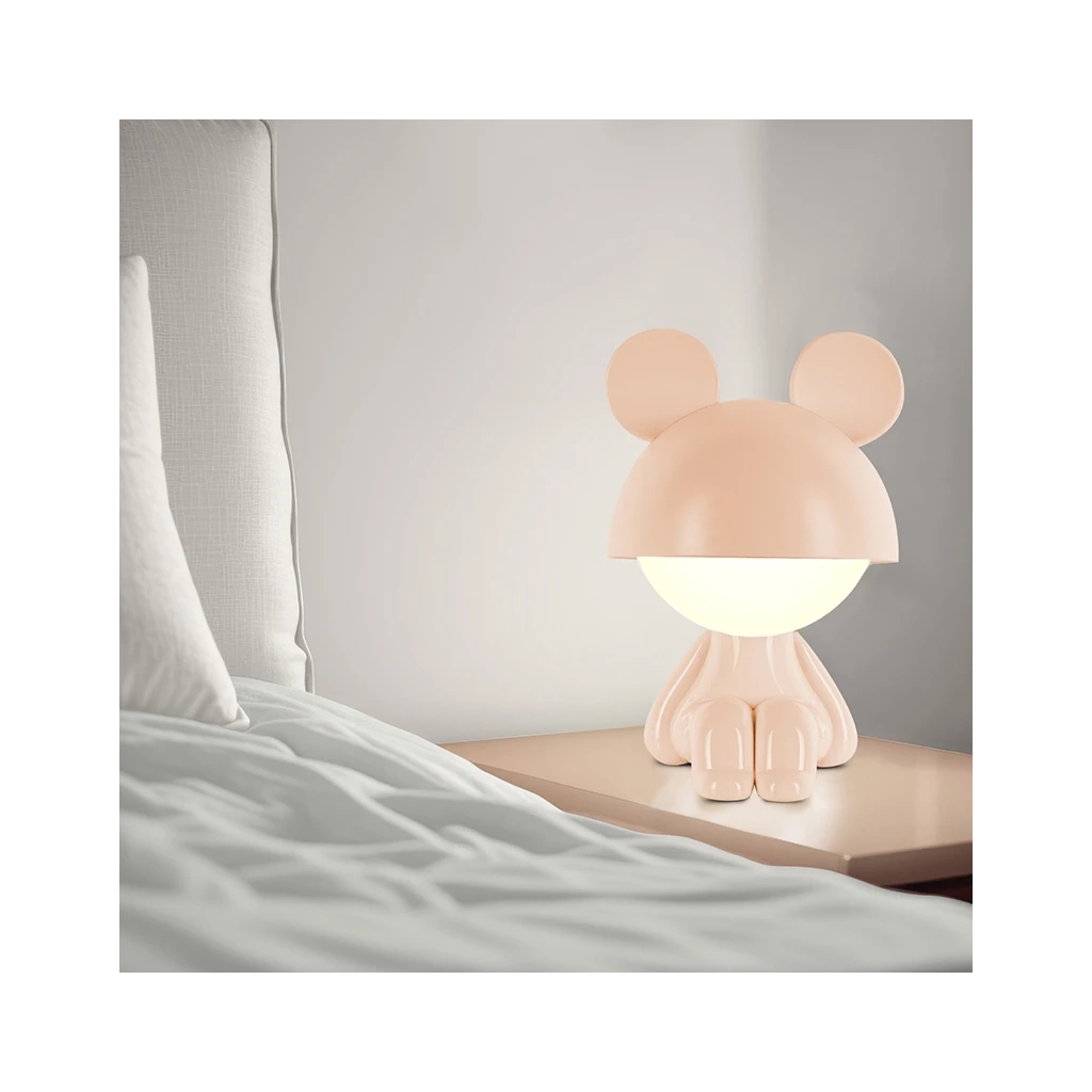 Нічник Kite Світильник LED з акумулятором Cute Mouse, персиковий (K25-316-2-4) - зображення 5