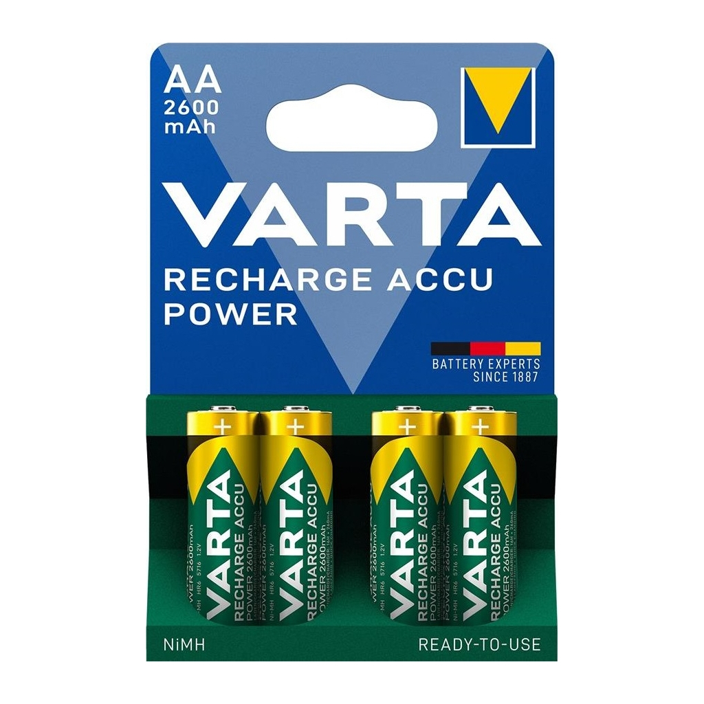 Акумулятор Varta AA 2600mAh * 4 (05716101404) - зображення 1