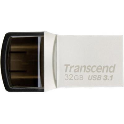 USB флеш накопичувач Transcend 32GB JetFlash 890S Silver USB 3.1 (TS32GJF890S) - зображення 1