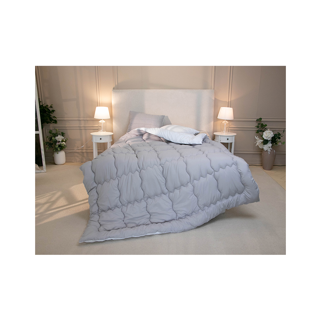 Ковдра Руно зимова силіконова Grey White 172 х 205 (316.52_Grey White) - зображення 3