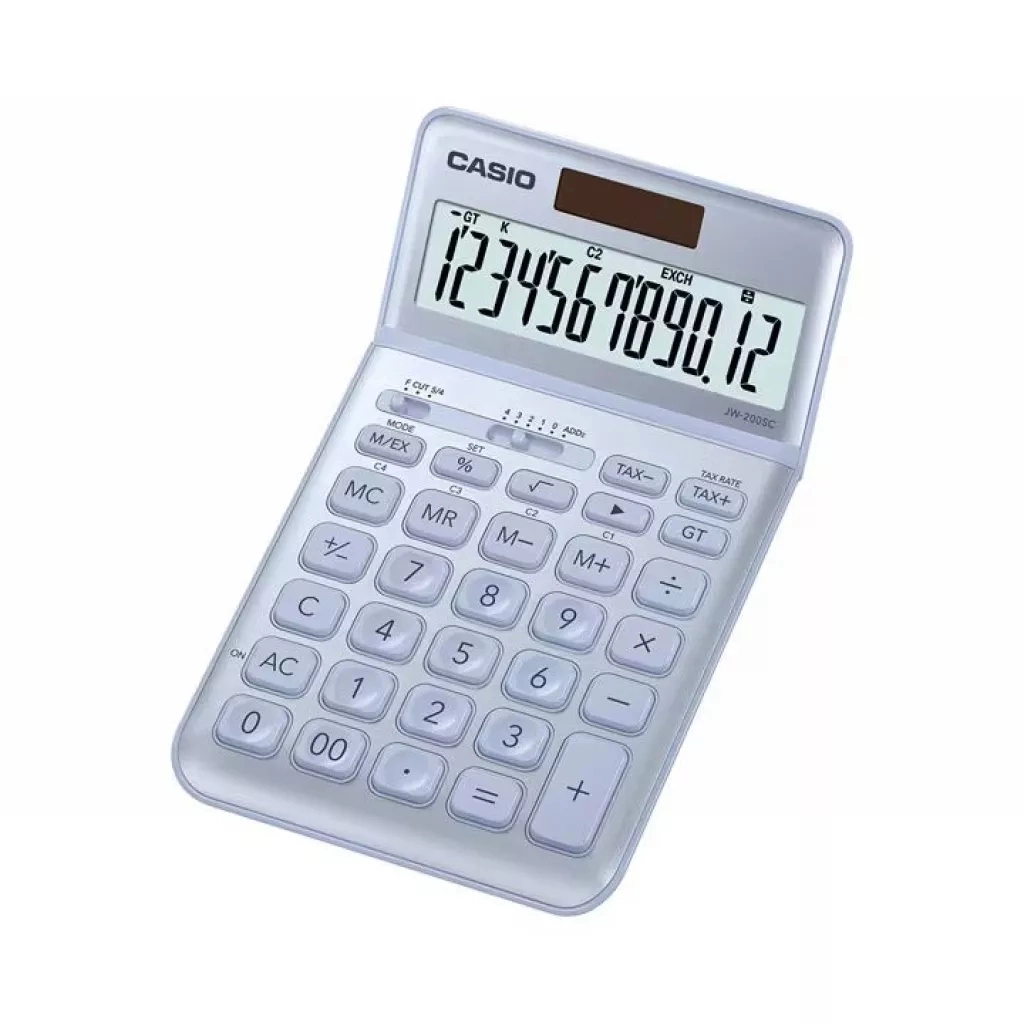 Калькулятор Casio JW-200SC-BU-W-EP, блакитний (CALC-CAS-JW-200SC-BU) - изображение 1