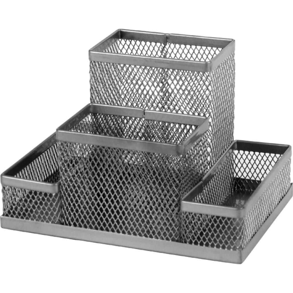 Підставка для дрібниць Axent 155x103x100мм, wire mesh, silver (2117-03-A) - зображення 1