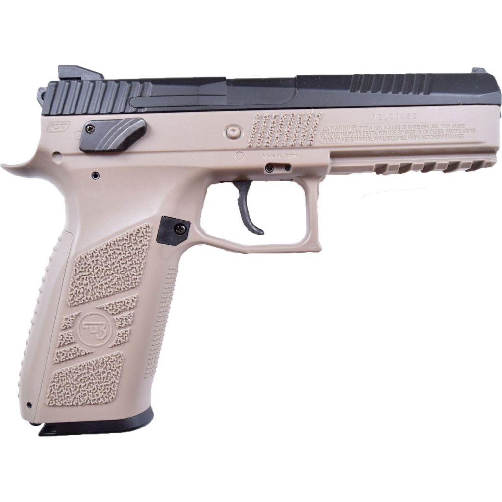 Пневматичний пістолет ASG CZ P-09 Blowback Pellet Black/FDE (18524) - изображение 2
