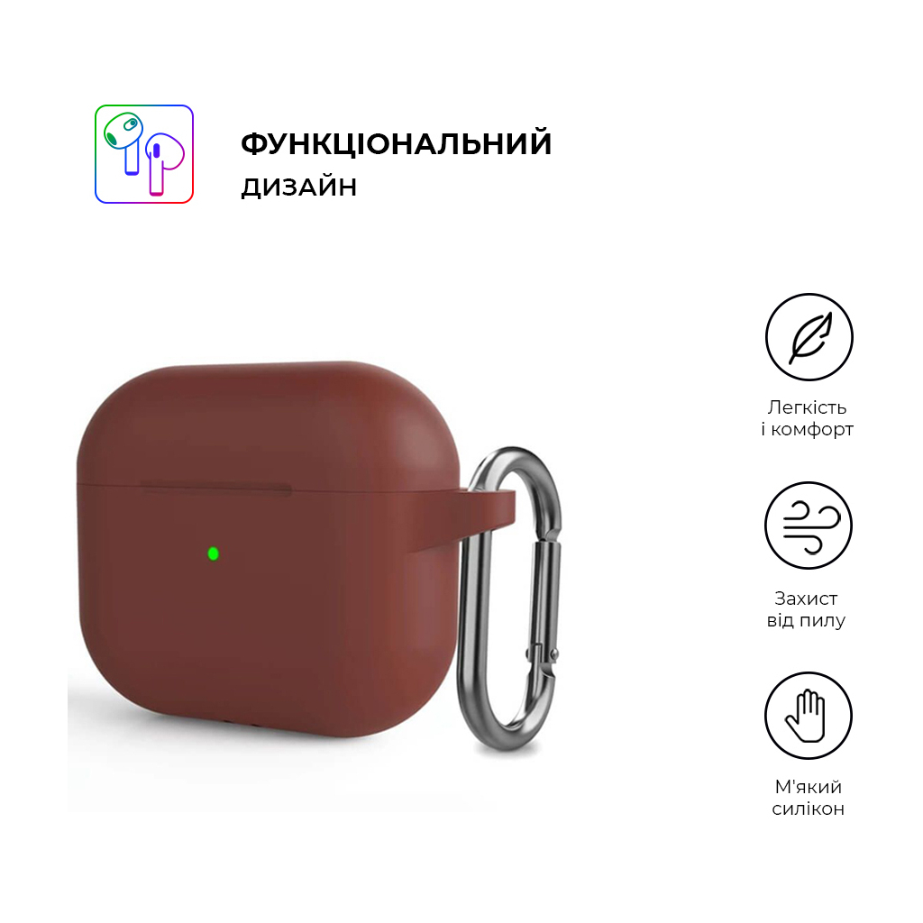 Чохол для навушників Armorstandart Hang Case для Apple AirPods 3 Scarlet (ARM60323) - зображення 2