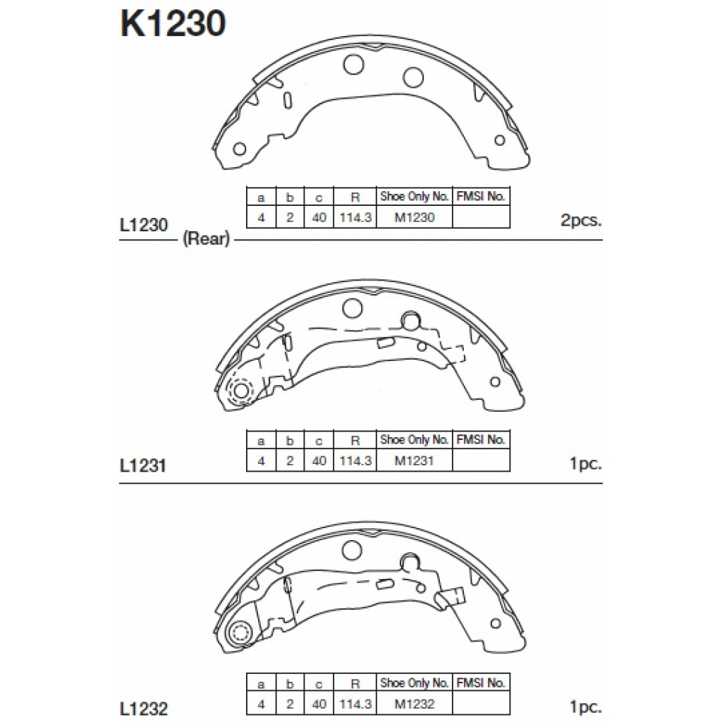 Гальмівні колодки KASHIYAMA K1230 - зображення 1