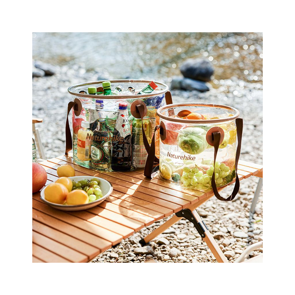 Відро складне Naturehike ПВХ NH20SJ040 10л прозорий (6975641886761) - зображення 2