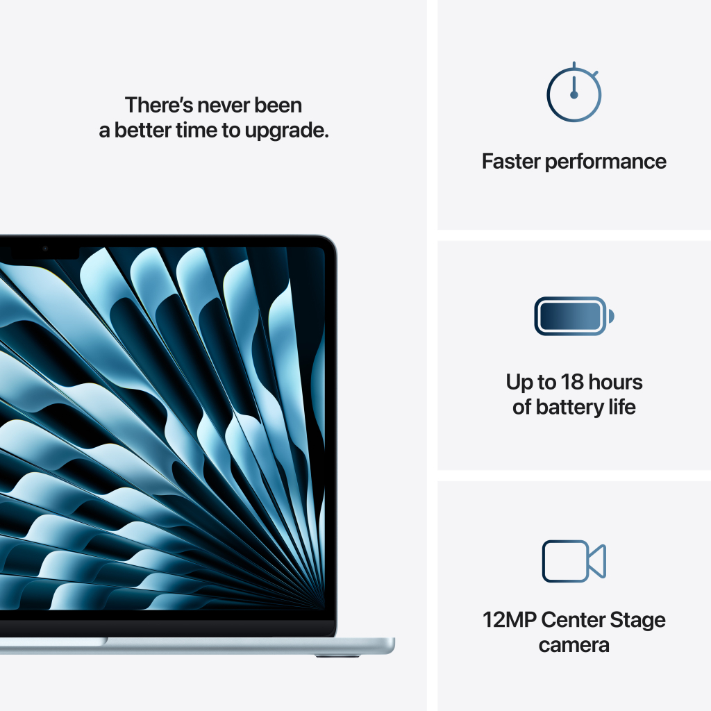 Ноутбук Apple MacBook Air 15 M4 A3241 Sky Blue (MC7C4UA/A) - зображення 9