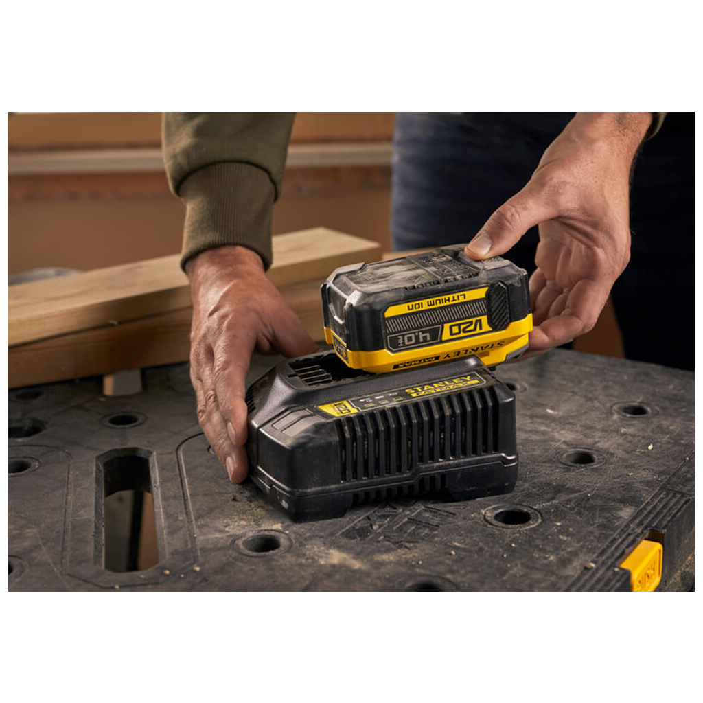 Набір акумулятор + зарядний пристрій Stanley FatMax,V20, 18 В,4Ah, 4A (SFMCB14M1) - изображение 5