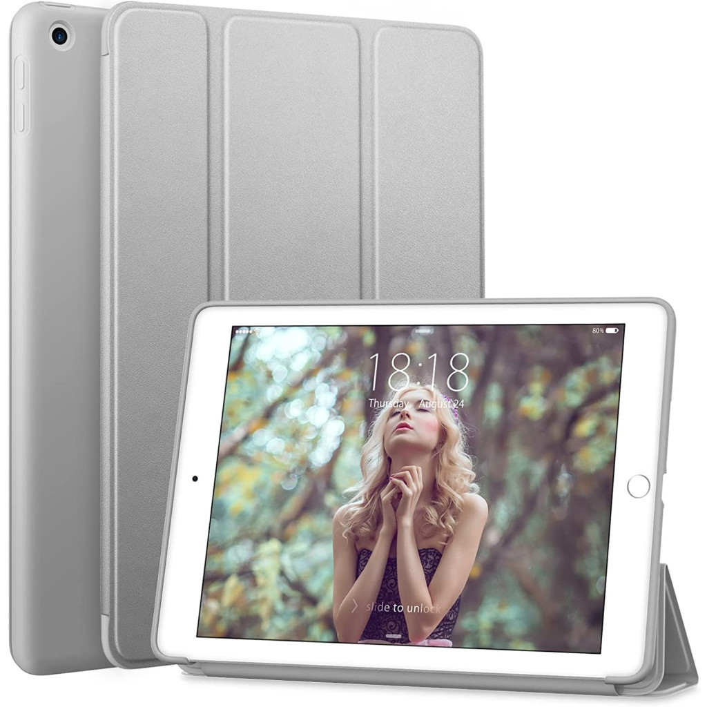 Чохол до планшета BeCover Tri Fold Soft TPU Silicone Apple iPad Air 4 10.9 2020/2021 Gray (706872) - зображення 2