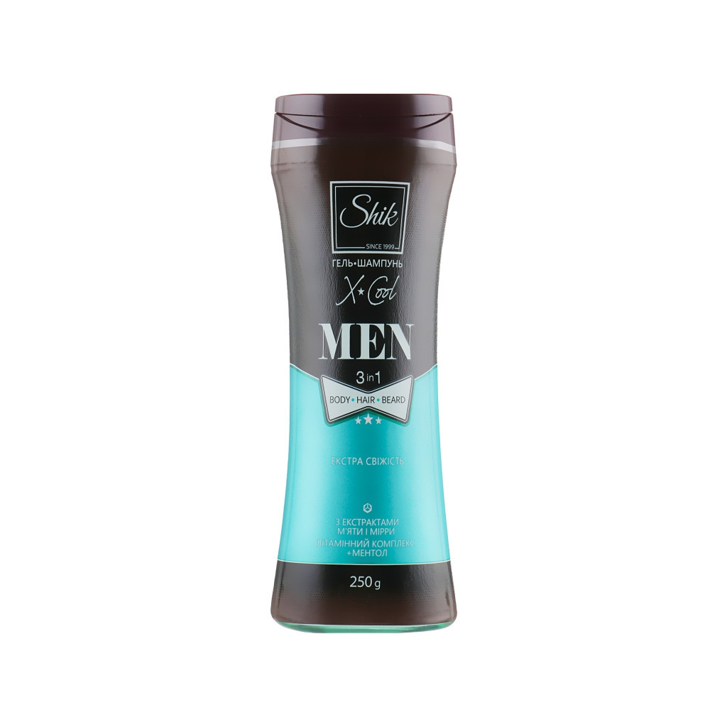 Гель для душу Shik 3 в 1 Men X-Cool 250 г (4820023368910) - зображення 1