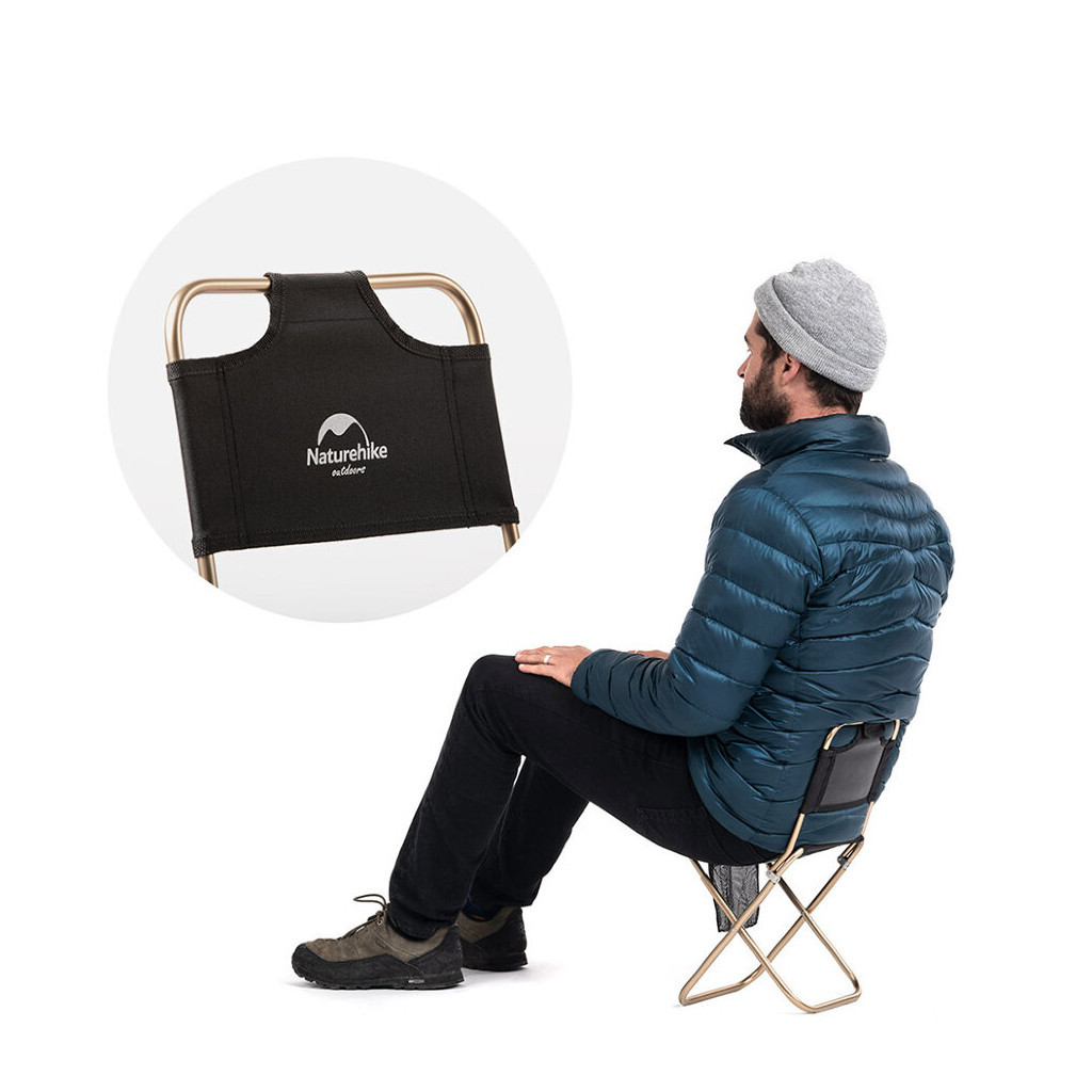 Стілець складаний Naturehike MZ01 NH18M001-Z чорний (6927595733806) - зображення 3