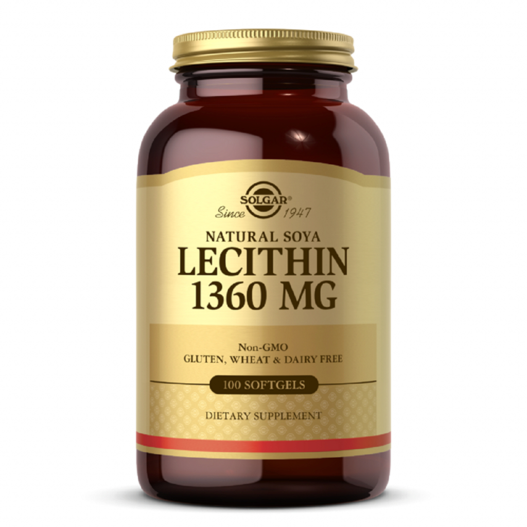 Амінокислота Solgar Лецитин невибілений 1360 мг, Natural Soya Lecithin, 100 жела (SOL01540) - зображення 1