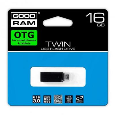 USB флеш накопичувач Goodram 16GB Twin Black USB 3.0 (PD16GH3GRTNKR9) - зображення 5