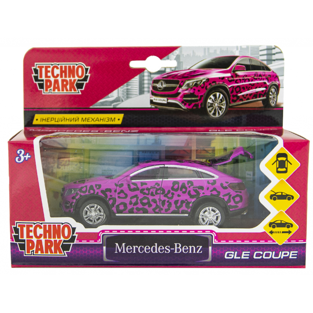 Машина Технопарк GlamCar Mercedes-Benz Gle Coupe (GLECOUPE-12GRL-PIN) - зображення 8