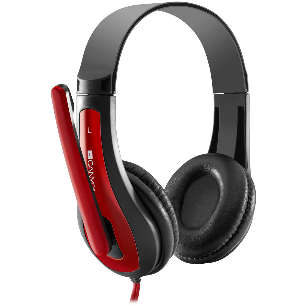 Навушники Canyon HSC-1 Black-Red (CNS-CHSC1BR) - зображення 2