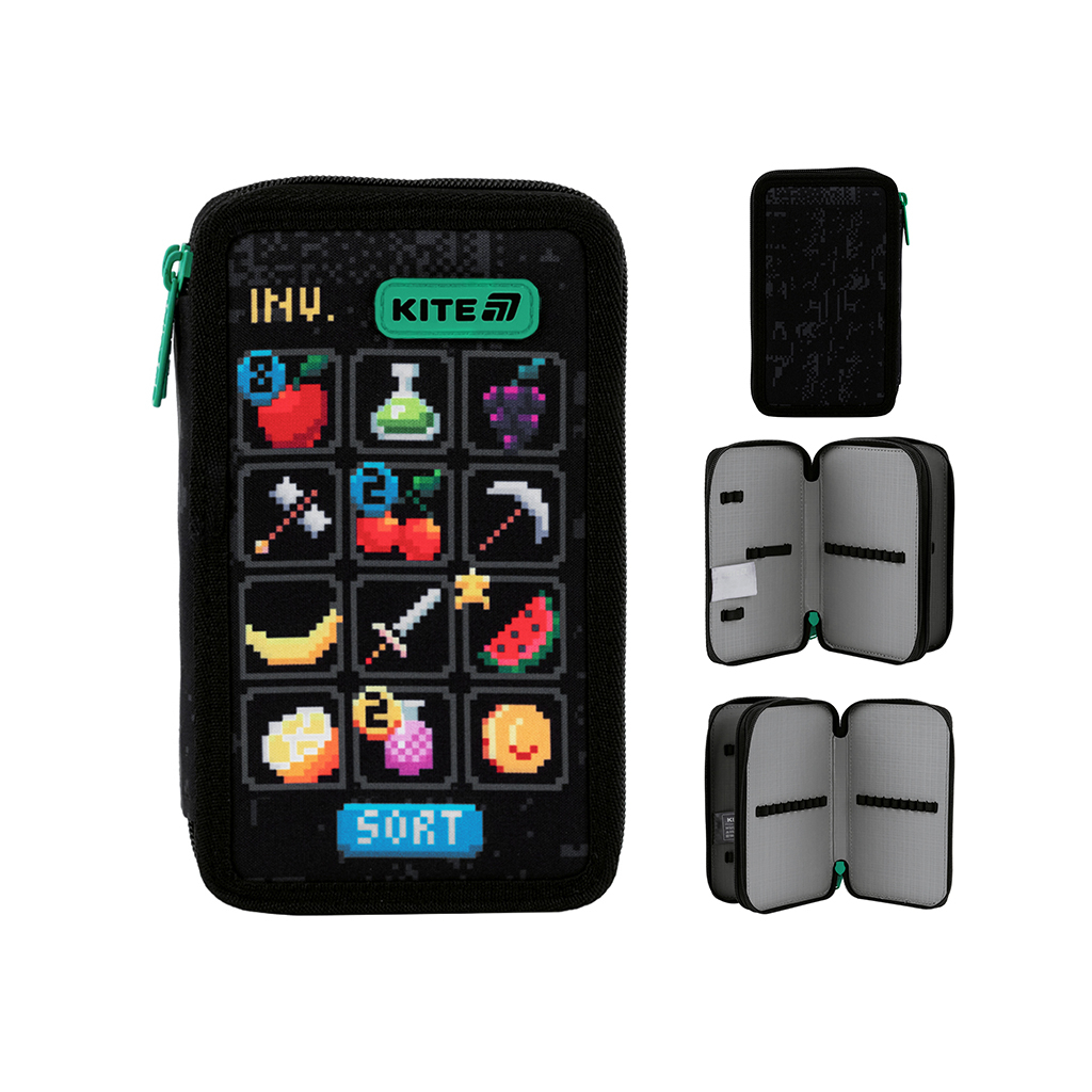 Пенал Kite 623 Pixel Game, , 2 відділення (K25-623-2) - зображення 1