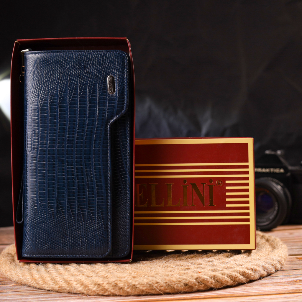 Портмоне Canpellini З натуральної шкіри Синє (21542) - зображення 10